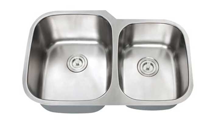 SIS-201-16 ORION – 1-3/4 Double bowl kitchen sink 16 gauge