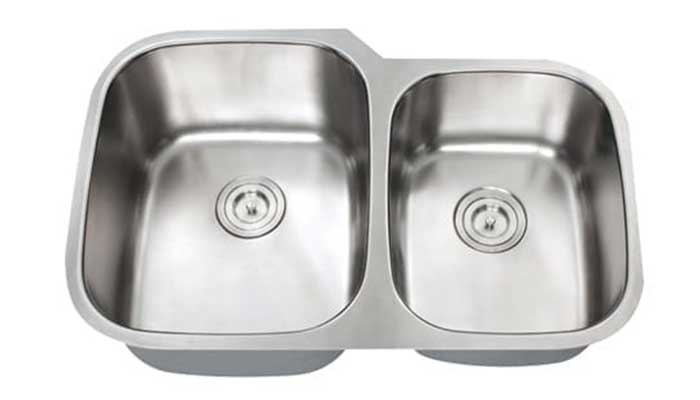 SIS-201 ORION – 1-3/4 Double bowl stainless steel kitchen sink