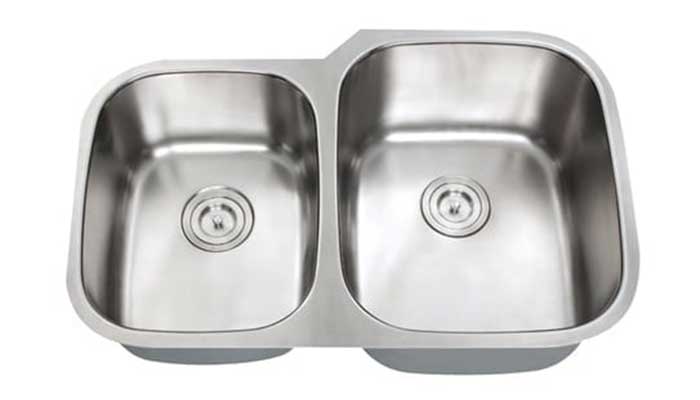 SIS-201R ORION – 1-3/4 Double bowl stainless steel kitchen sink reverse