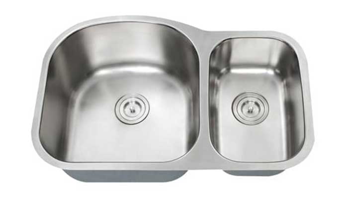 SIS-203 HERCULES – 1-1/2 Double bowl stainless steel kitchen sink