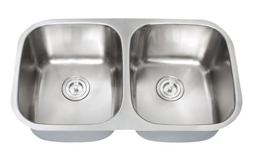 SIS-202-16 GEMINI – Double equal bowl kitchen sink 16 gauge