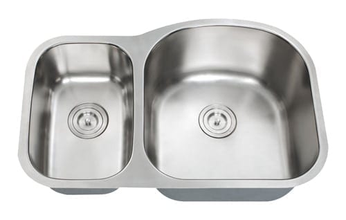 SIS-203R-16 HERCULES – 1-1/2 Double bowl kitchen sink reverse 16 gauge