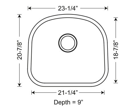 SIS-101-16 PEGASUS – Single bowl kitchen sink 16 gauge