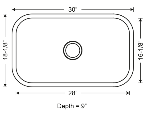 SIS-105 URSA – Big single bowl kitchen sink