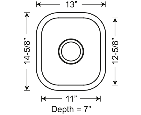 SIS-107 BOOTES – Small single bowl bar/prep sink