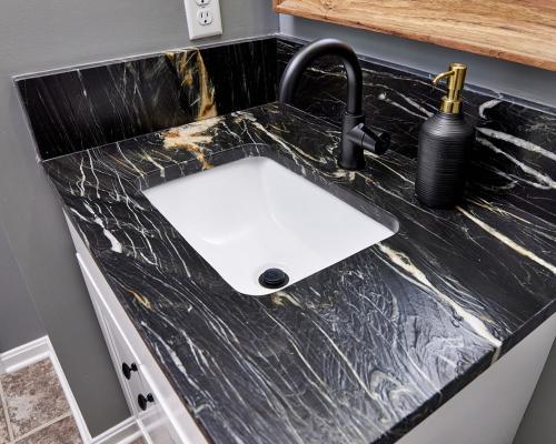 Belvedere Leathered Granite Bathroom Countertop